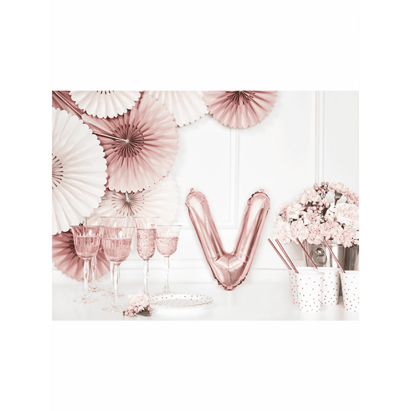 Buchstabenballon V XS - Rosegold