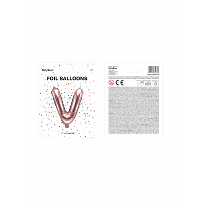 Buchstabenballon V XS - Rosegold