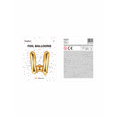 Buchstabenballon W XS - Gold