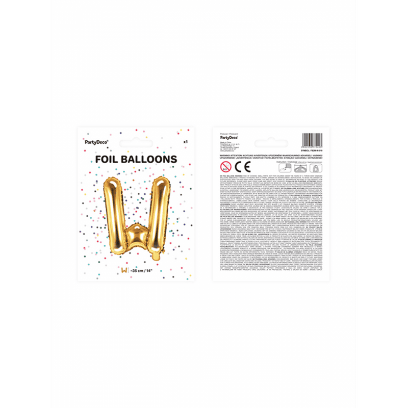 Buchstabenballon W XS - Gold