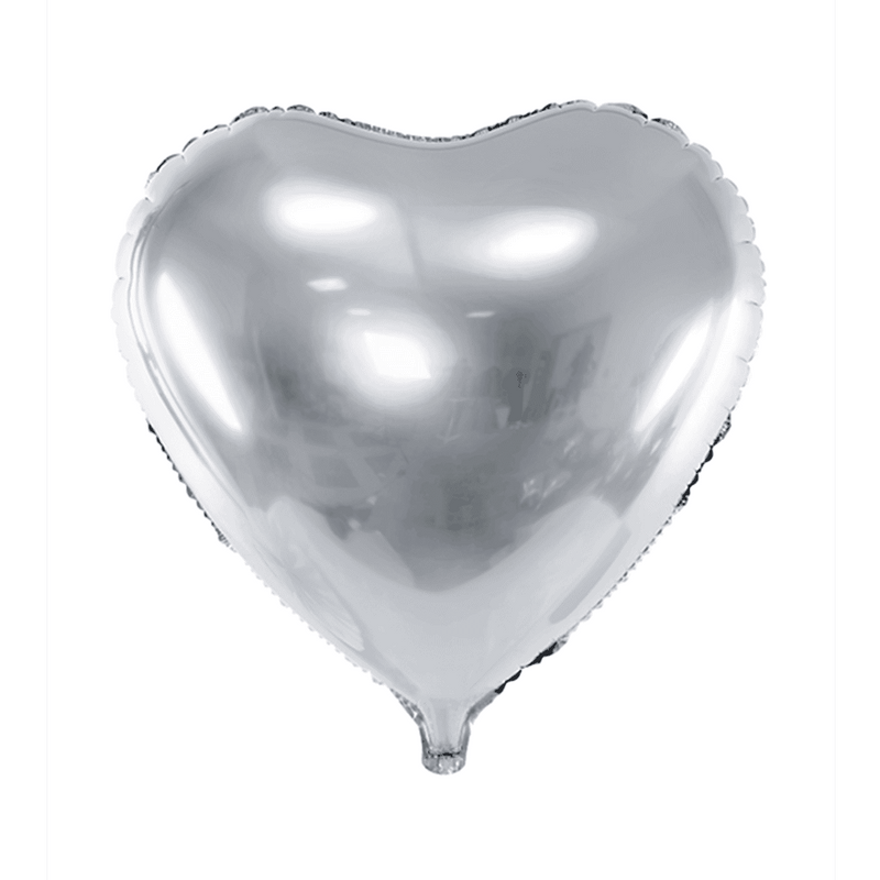 Herzballon - Glanz - Silber | Boutique Ballooons