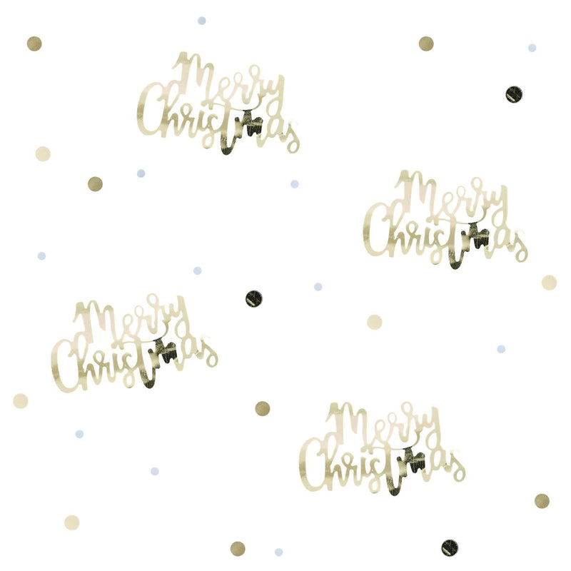 Gold Foiled Merry Christmas Table Confetti