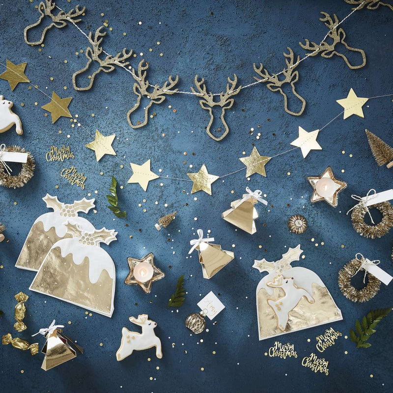 Gold Foiled Merry Christmas Table Confetti