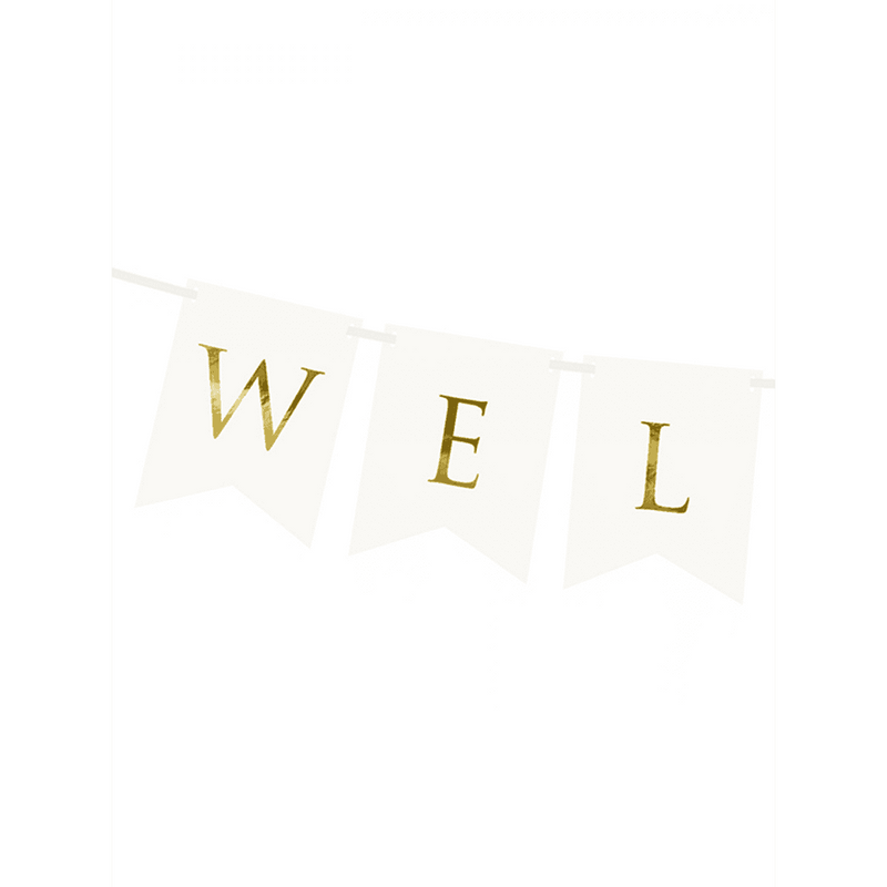 1 Bannergirlande - Welcome - Weiß