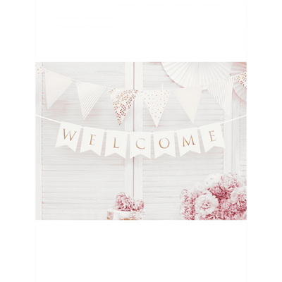1 Bannergirlande - Welcome - Weiß