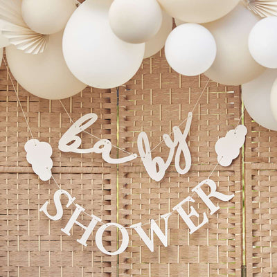 Eco Bunting - Baby Shower - Taupe | Boutique Ballooons
