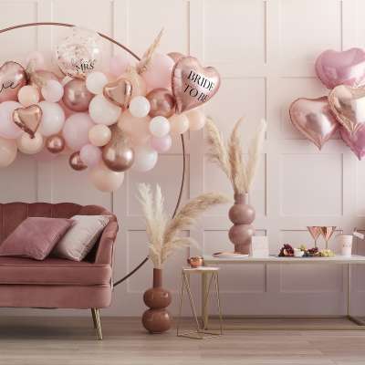 Rose Gold Hen Party Balloons Bundle