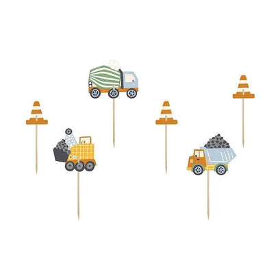 6 Cake Topper - Construction Vehicles | Boutique Ballooons