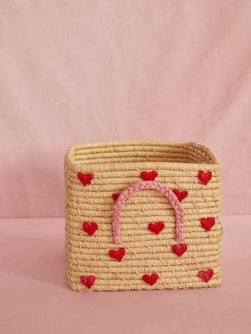 Square Raffia Basket - Natural