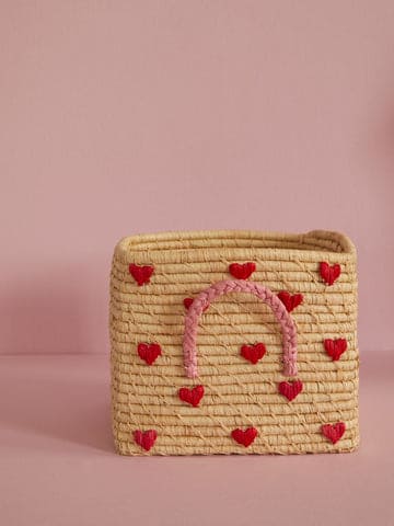 Square Raffia Basket - Natural