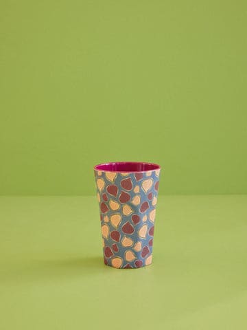 Tall Melamine Cup - Plum - Figs In Love Print