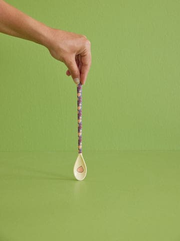 Melamine Latte Spoon - Plum - Figs In Love Print