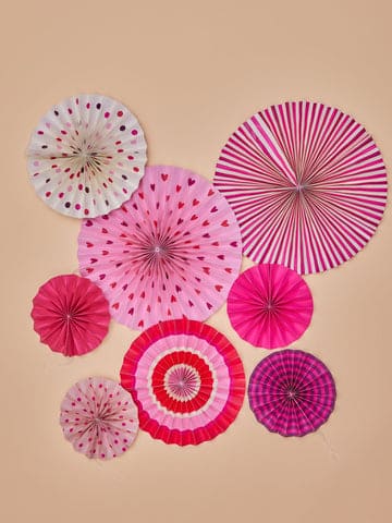 Papier Dekoration - Mehrfarbig - 8er Set