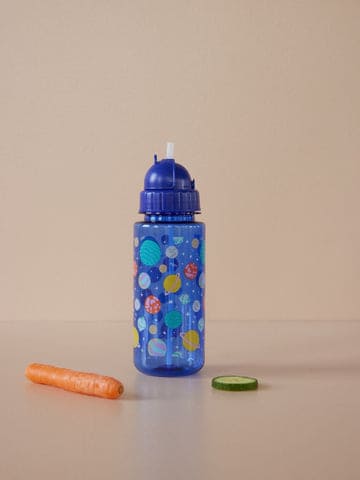 Plastic Drinking Bottle - Blue - Galaxy Print | Boutique Ballooons