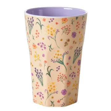 Tall Melamine Cup - Multi - Wild Flower Print
