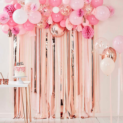 Rose Gold Ombre Paper Happy Birthday Plates