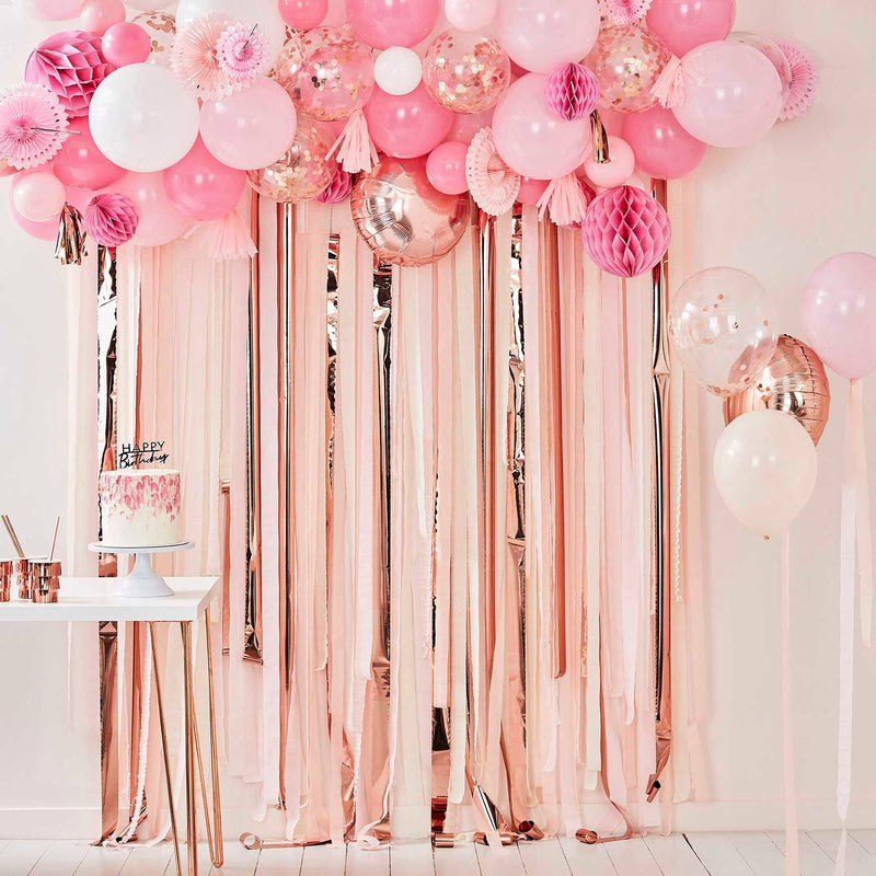 Rose Gold Ombre Paper Happy Birthday Plates