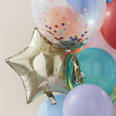 Rainbow Party Mixed Balloon Bundle