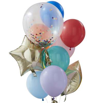 Rainbow Party Mixed Balloon Bundle