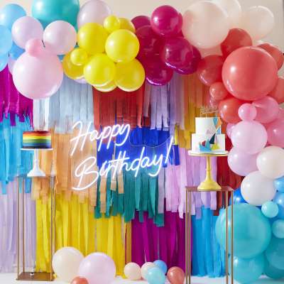 Rainbow Party Mixed Balloon Bundle