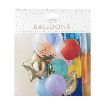 Rainbow Party Mixed Balloon Bundle
