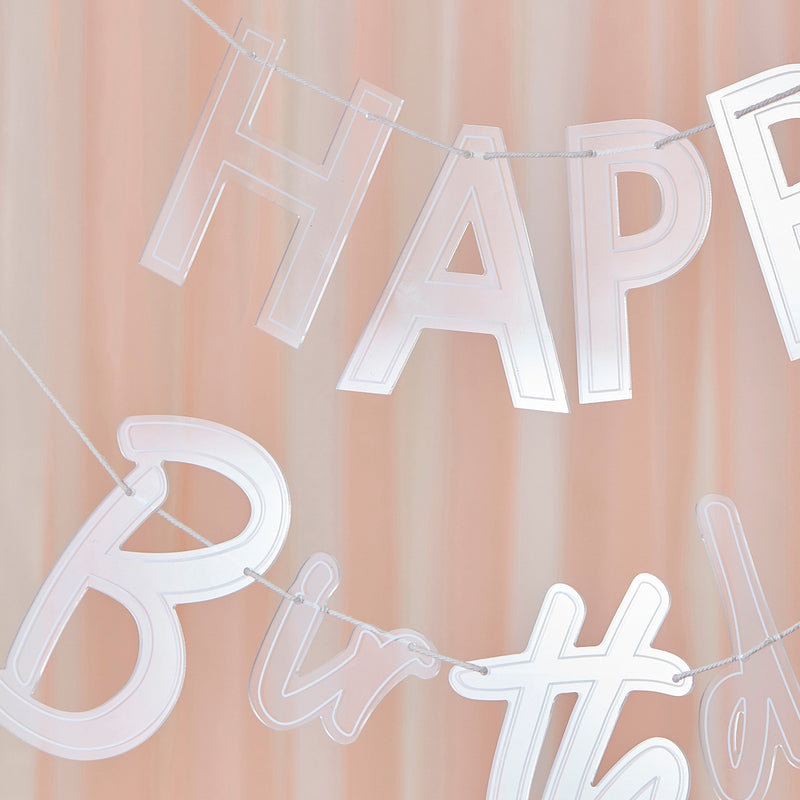 Acrylic Happy Birthday Bunting | Boutique Ballooons