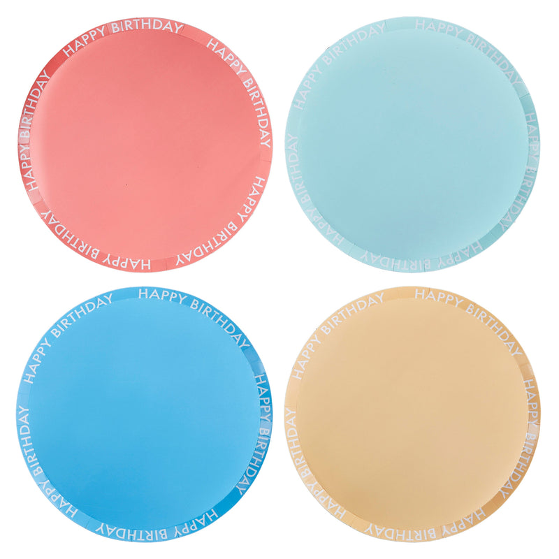 Brights Happy Birthday Paper Plates