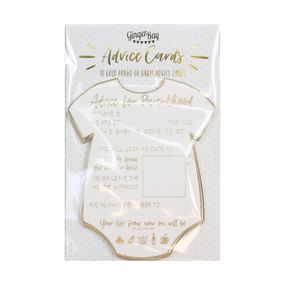 Gold Foiled Baby Shower Advice Cards | Boutique Ballooons