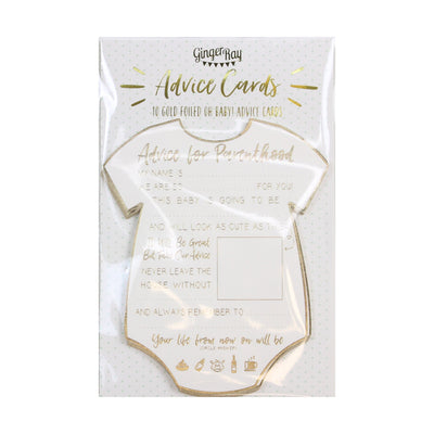 Gold Foiled Baby Shower Advice Cards