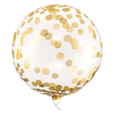Clearz XL - Transparent Golden Dots | Boutique Ballooons