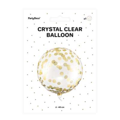 Clearz XL - Transparent Golden Dots | Boutique Ballooons