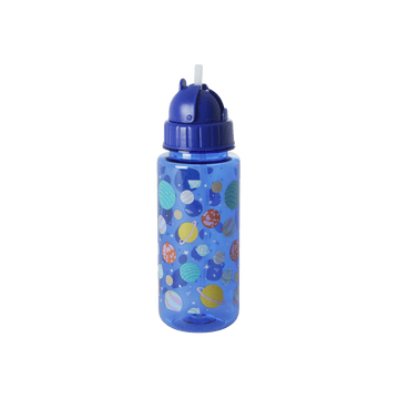 Plastic Drinking Bottle - Blue - Galaxy Print | Boutique Ballooons