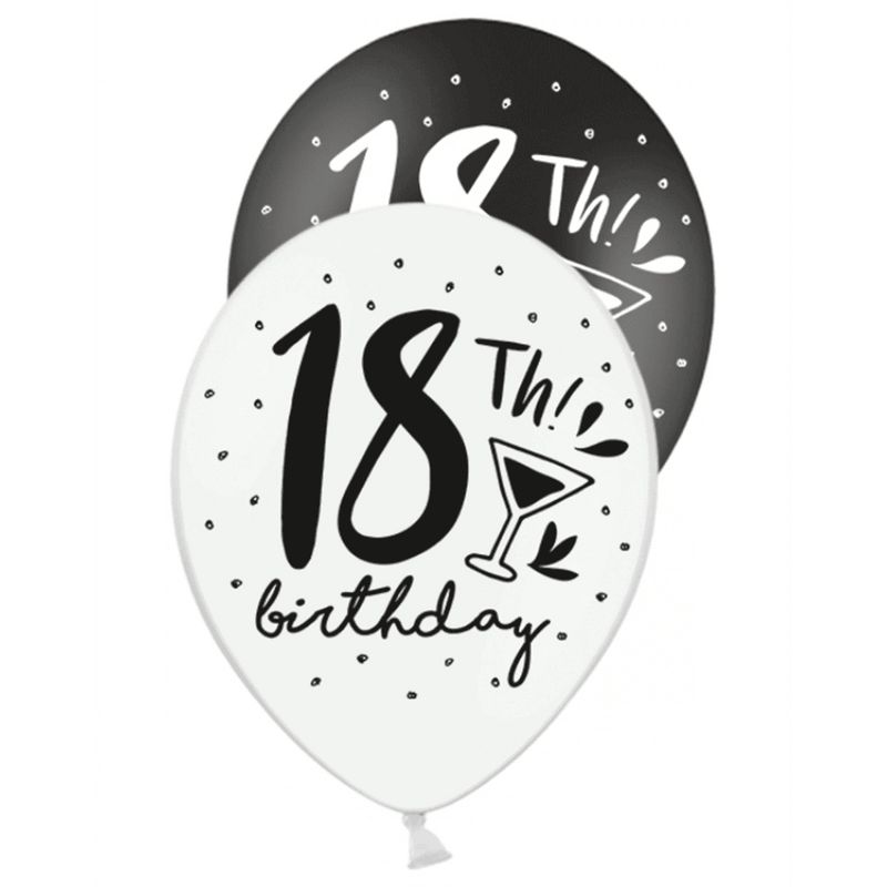 6 Motivballons - 18th Birthday | Boutique Ballooons