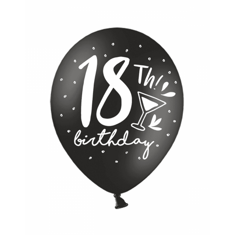 6 Motivballons - 18th Birthday