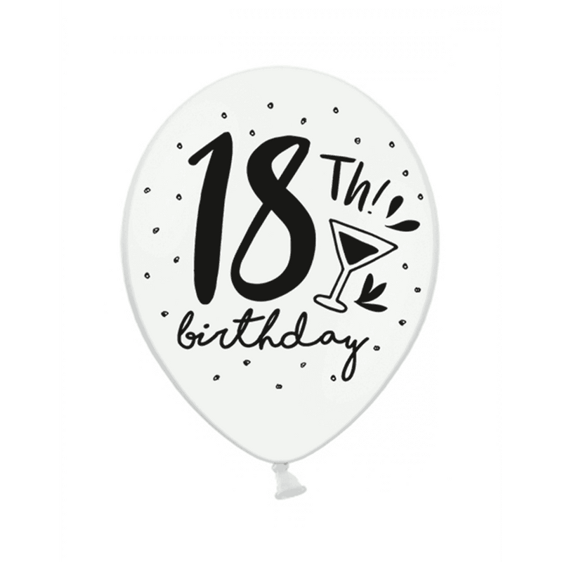 6 Motivballons - 18th Birthday | Boutique Ballooons