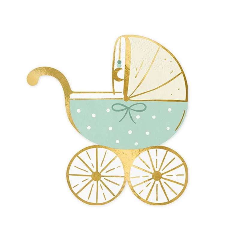 20 Servietten Trend - 15cm - Baby Stroller Mint
