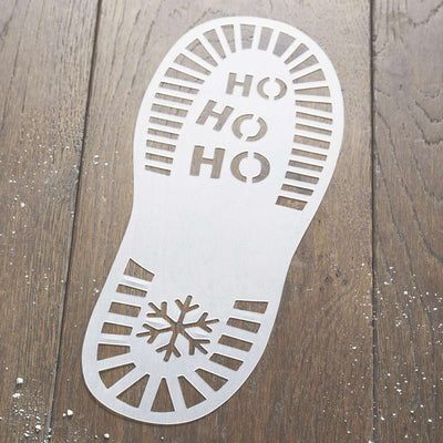 Santa's Footprint Christmas Stencils