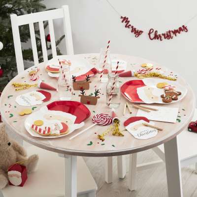 Kraft Reindeer Shaped Christmas Place Cards