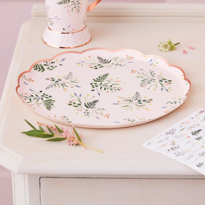 Floral Tea Party Paper Plates | Boutique Ballooons