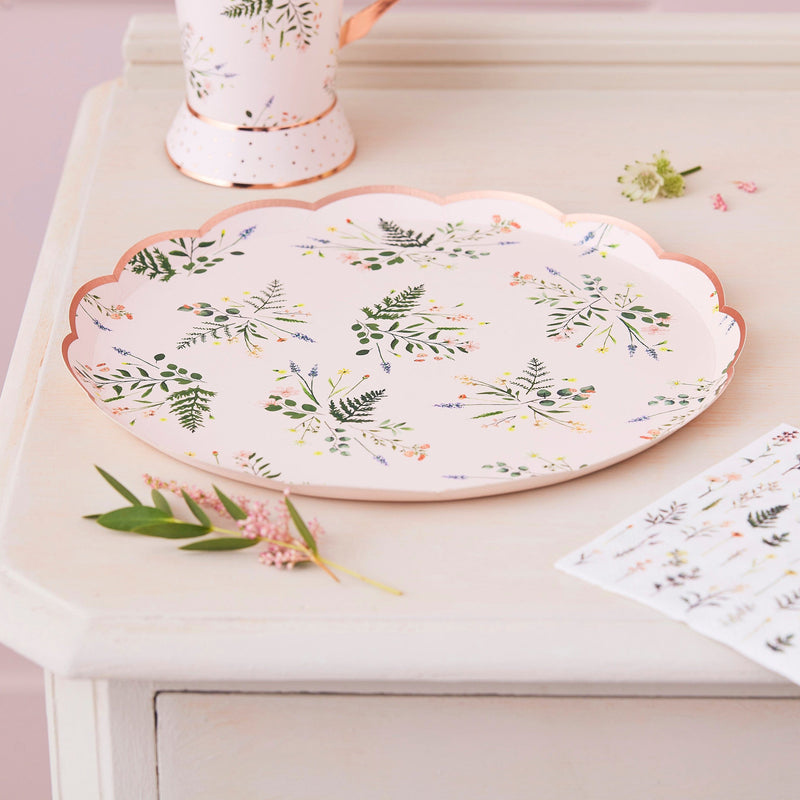 Floral Tea Party Paper Plates | Boutique Ballooons