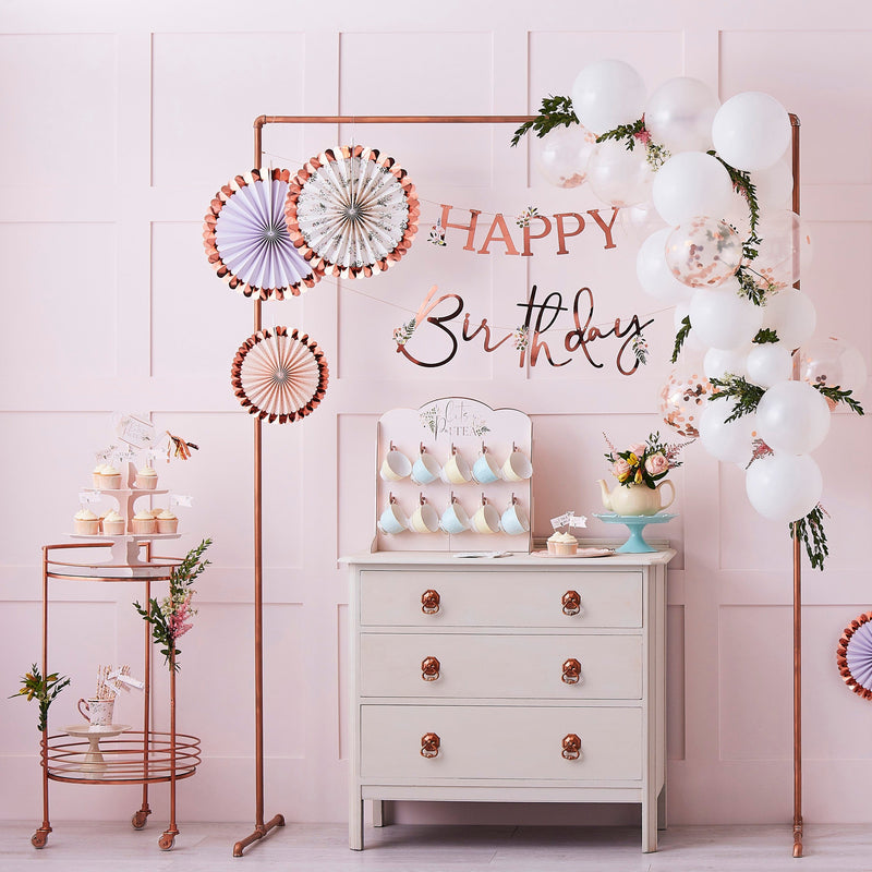 Floral Tea Party Paper Plates | Boutique Ballooons