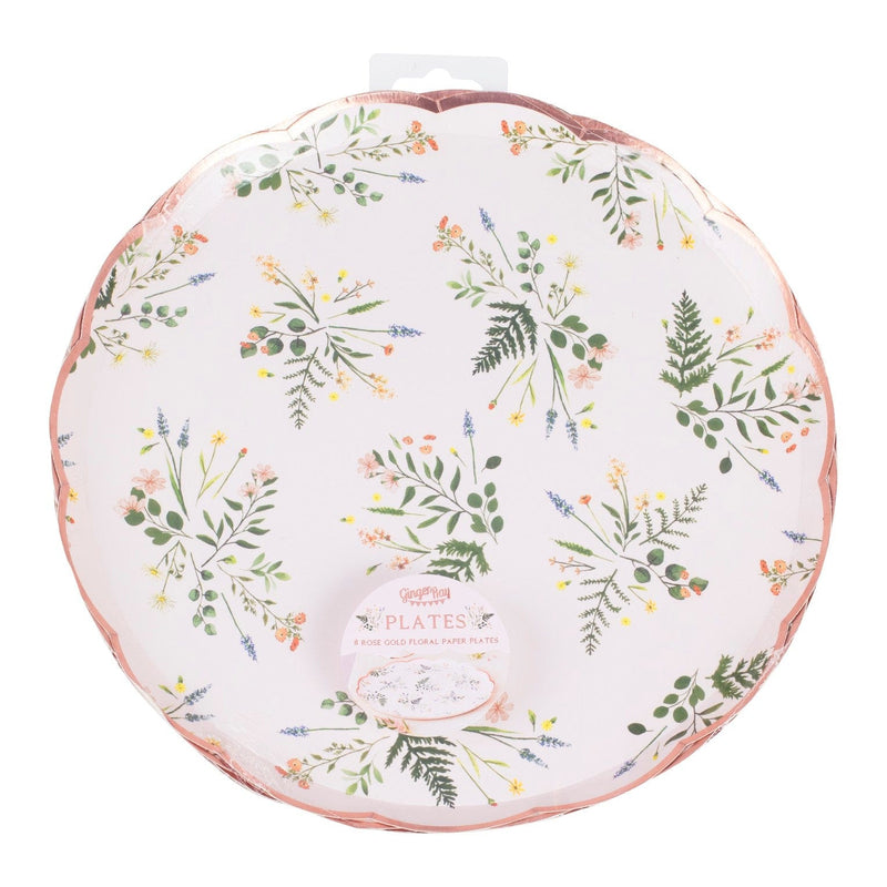 Floral Tea Party Paper Plates | Boutique Ballooons