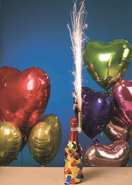 Traumstern Goldstück mit Flaschenclip | Boutique Ballooons