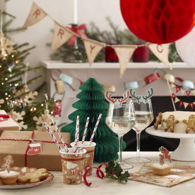 Red & White Merry Christmas Ribbon Kit