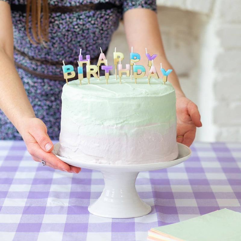 Talking Tables - Pastellfarbene „Happy Birthday“ -Buchstabenkerzen | Boutique Ballooons