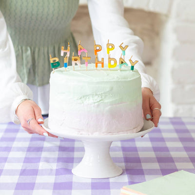 Talking Tables - Regenbogen-Buchstabenkerzen „Happy Birthday“ | Boutique Ballooons