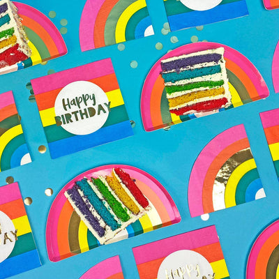 Talking Tables - Rainbow Happy Birthday Servietten — 20 Stück | Boutique Ballooons