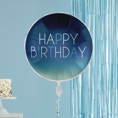 Blue Ombre Happy Birthday Balloon | Boutique Ballooons