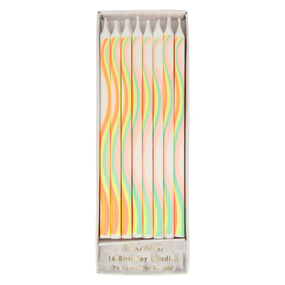 Rainbow Pattern Candles | Boutique Ballooons
