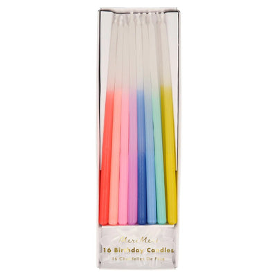 Rainbow Dipped Tapered Candles | Boutique Ballooons